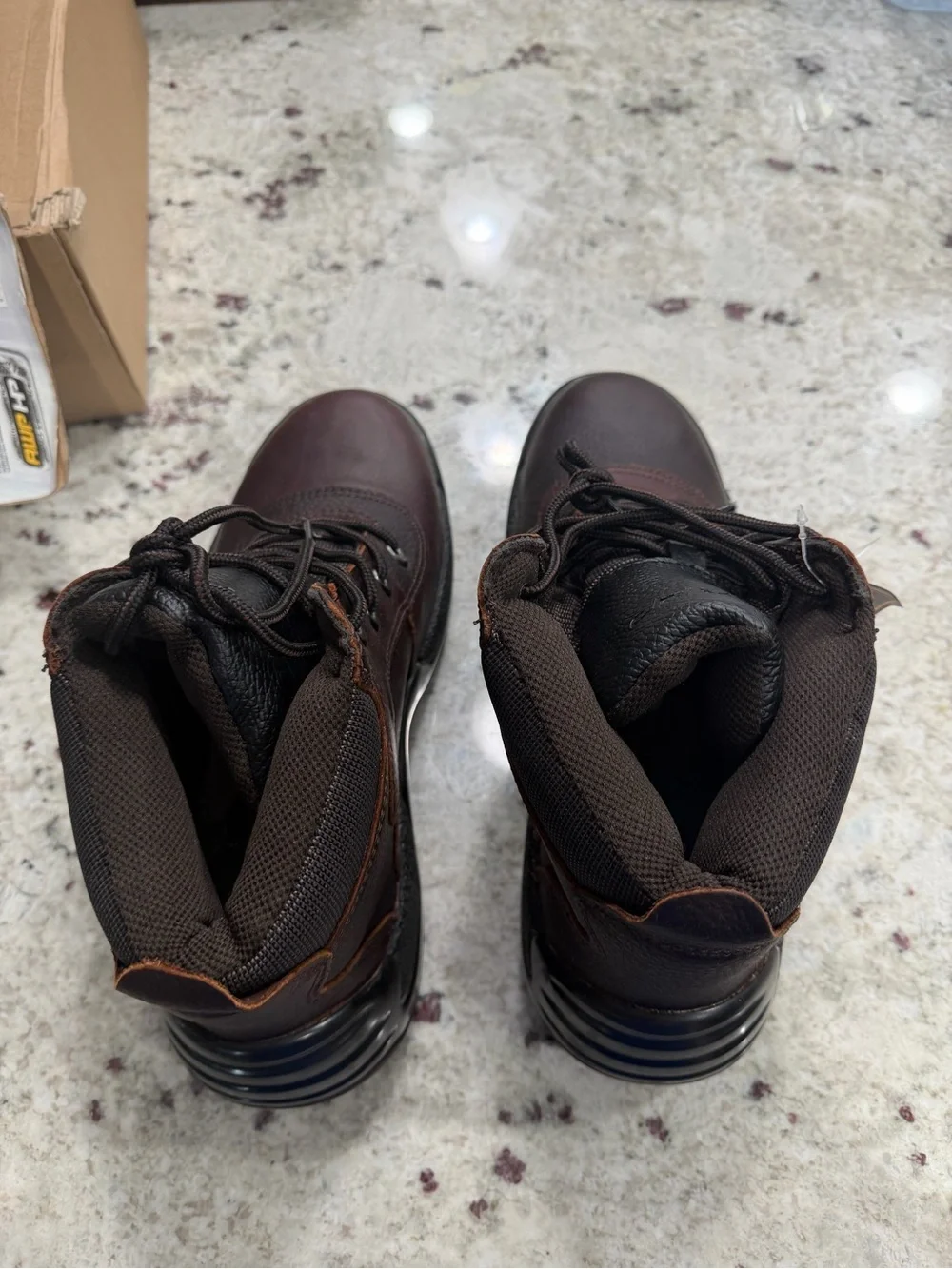 Men's Brown Work Boots - Durable Lace-Up Boots